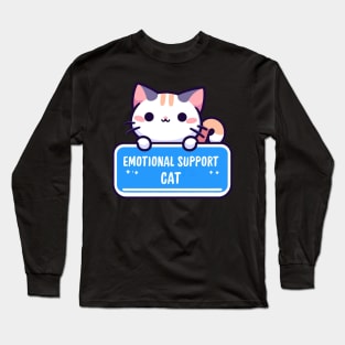 Kawaii Emotional Support Cat Long Sleeve T-Shirt